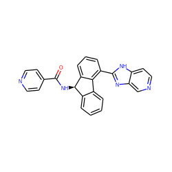 O=C(N[C@@H]1c2ccccc2-c2c(-c3nc4cnccc4[nH]3)cccc21)c1ccncc1 ZINC000072318452