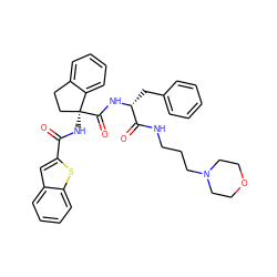 O=C(N[C@]1(C(=O)N[C@H](Cc2ccccc2)C(=O)NCCCN2CCOCC2)CCc2ccccc21)c1cc2ccccc2s1 ZINC000028825226