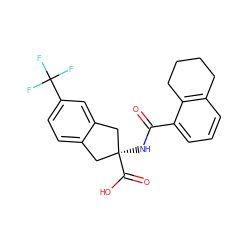 O=C(N[C@]1(C(=O)O)Cc2ccc(C(F)(F)F)cc2C1)c1cccc2c1CCCC2 ZINC000146512170