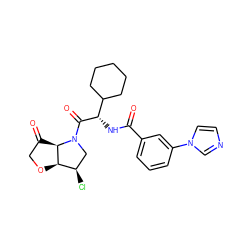 O=C(N[C@H](C(=O)N1C[C@@H](Cl)[C@H]2OCC(=O)[C@H]21)C1CCCCC1)c1cccc(-n2ccnc2)c1 ZINC000096174267