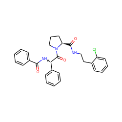 O=C(N[C@H](C(=O)N1CCC[C@H]1C(=O)NCCc1ccccc1Cl)c1ccccc1)c1ccccc1 ZINC000095603745