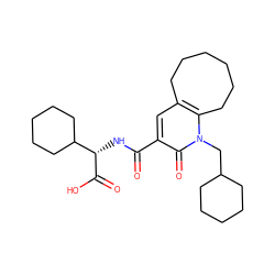 O=C(N[C@H](C(=O)O)C1CCCCC1)c1cc2c(n(CC3CCCCC3)c1=O)CCCCCC2 ZINC000084596802