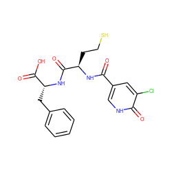 O=C(N[C@H](CCS)C(=O)N[C@H](Cc1ccccc1)C(=O)O)c1c[nH]c(=O)c(Cl)c1 ZINC000036185280