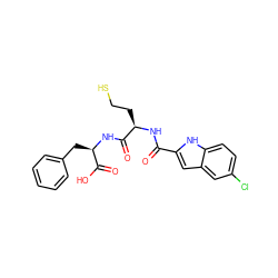 O=C(N[C@H](CCS)C(=O)N[C@H](Cc1ccccc1)C(=O)O)c1cc2cc(Cl)ccc2[nH]1 ZINC000036185308