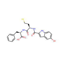 O=C(N[C@H](CCS)C(=O)N[C@H](Cc1ccccc1)C(=O)O)c1cc2cc(O)ccc2[nH]1 ZINC000036185292