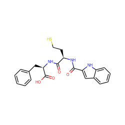 O=C(N[C@H](CCS)C(=O)N[C@H](Cc1ccccc1)C(=O)O)c1cc2ccccc2[nH]1 ZINC000036185296