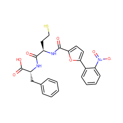 O=C(N[C@H](CCS)C(=O)N[C@H](Cc1ccccc1)C(=O)O)c1ccc(-c2ccccc2[N+](=O)[O-])o1 ZINC000036185276