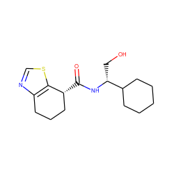 O=C(N[C@H](CO)C1CCCCC1)[C@@H]1CCCc2ncsc21 ZINC000223971345