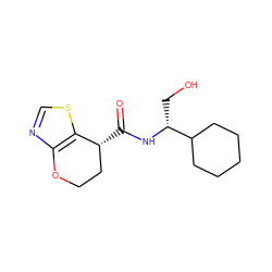 O=C(N[C@H](CO)C1CCCCC1)[C@@H]1CCOc2ncsc21 ZINC000223972613