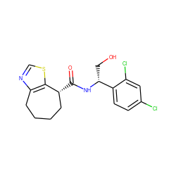 O=C(N[C@H](CO)c1ccc(Cl)cc1Cl)[C@@H]1CCCCc2ncsc21 ZINC000220883273