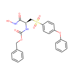 O=C(N[C@H](CS(=O)(=O)c1ccc(Oc2ccccc2)cc1)C(=O)NO)OCc1ccccc1 ZINC000026653974