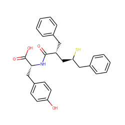 O=C(N[C@H](Cc1ccc(O)cc1)C(=O)O)[C@H](Cc1ccccc1)C[C@@H](S)Cc1ccccc1 ZINC000029545765