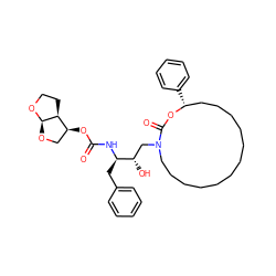 O=C(N[C@H](Cc1ccccc1)[C@@H](O)CN1CCCCCCCCCCCC[C@@H](c2ccccc2)OC1=O)O[C@H]1CO[C@H]2OCC[C@@H]12 ZINC000026143568