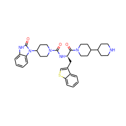 O=C(N[C@H](Cc1csc2ccccc12)C(=O)N1CCC(C2CCNCC2)CC1)N1CCC(n2c(=O)[nH]c3ccccc32)CC1 ZINC000084690694