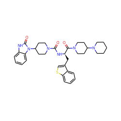 O=C(N[C@H](Cc1csc2ccccc12)C(=O)N1CCC(N2CCCCC2)CC1)N1CCC(n2c(=O)[nH]c3ccccc32)CC1 ZINC000084707467