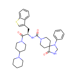 O=C(N[C@H](Cc1csc2ccccc12)C(=O)N1CCC(N2CCCCC2)CC1)N1CCC2(CC1)C(=O)NCN2c1ccccc1 ZINC000084708783