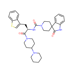 O=C(N[C@H](Cc1csc2ccccc12)C(=O)N1CCC(N2CCCCC2)CC1)N1CCC2(CC1)C(=O)Nc1ccccc12 ZINC000084672525