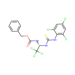 O=C(N[C@H](NC(=S)Nc1c(Cl)cc(Cl)cc1Cl)C(Cl)(Cl)Cl)OCc1ccccc1 ZINC000003130567