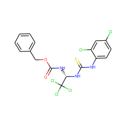 O=C(N[C@H](NC(=S)Nc1ccc(Cl)cc1Cl)C(Cl)(Cl)Cl)OCc1ccccc1 ZINC000003130571