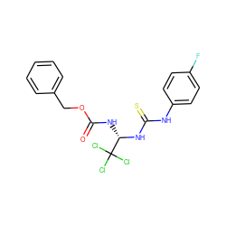 O=C(N[C@H](NC(=S)Nc1ccc(F)cc1)C(Cl)(Cl)Cl)OCc1ccccc1 ZINC000003130950