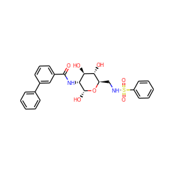 O=C(N[C@H]1[C@@H](O)O[C@H](CNS(=O)(=O)c2ccccc2)[C@@H](O)[C@@H]1O)c1cccc(-c2ccccc2)c1 ZINC000200836329