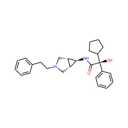 O=C(N[C@H]1[C@@H]2CN(CCc3ccccc3)C[C@@H]21)[C@@](O)(c1ccccc1)C1CCCC1 ZINC000101121646