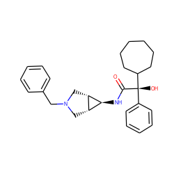 O=C(N[C@H]1[C@@H]2CN(Cc3ccccc3)C[C@@H]21)[C@@](O)(c1ccccc1)C1CCCCCC1 ZINC000101120460