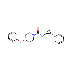 O=C(N[C@H]1C[C@@H]1c1ccccc1)N1CCC(Oc2ccccc2)CC1 ZINC000103269894