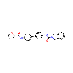 O=C(N[C@H]1CC=C(c2ccc(NC(=O)N3Cc4ccccc4C3)cc2)CC1)[C@@H]1CCCO1 ZINC000166871445