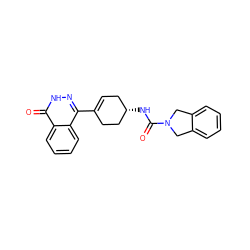 O=C(N[C@H]1CC=C(c2n[nH]c(=O)c3ccccc23)CC1)N1Cc2ccccc2C1 ZINC000165676756