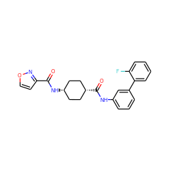 O=C(N[C@H]1CC[C@@H](C(=O)Nc2cccc(-c3ccccc3F)c2)CC1)c1ccon1 ZINC000261086089