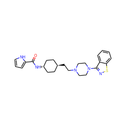 O=C(N[C@H]1CC[C@H](CCN2CCN(c3nsc4ccccc34)CC2)CC1)c1ccc[nH]1 ZINC001772629688