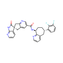 O=C(N[C@H]1CC[C@H](c2cccc(F)c2F)Cc2cccnc21)c1cnc2c(c1)C[C@@]1(C2)C(=O)Nc2ncccc21 ZINC000205790932