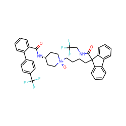 O=C(N[C@H]1CC[N@+]([O-])(CCCCC2(C(=O)NCC(F)(F)F)c3ccccc3-c3ccccc32)CC1)c1ccccc1-c1ccc(C(F)(F)F)cc1 ZINC000261094928