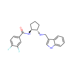 O=C(N[C@H]1CCC[C@@H]1NCc1c[nH]c2ccccc12)c1ccc(F)c(F)c1 ZINC000169350900