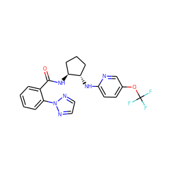 O=C(N[C@H]1CCC[C@@H]1Nc1ccc(OC(F)(F)F)cn1)c1ccccc1-n1nccn1 ZINC001772655571