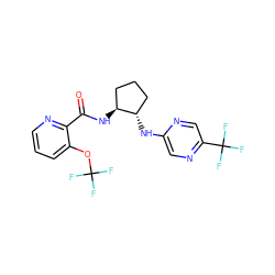 O=C(N[C@H]1CCC[C@@H]1Nc1cnc(C(F)(F)F)cn1)c1ncccc1OC(F)(F)F ZINC001772639292