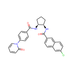 O=C(N[C@H]1CCC[C@H]1NC(=O)c1ccc2cc(Cl)ccc2c1)c1ccc(-n2ccccc2=O)cc1 ZINC000028822851