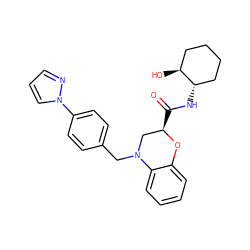 O=C(N[C@H]1CCCC[C@@H]1O)[C@@H]1CN(Cc2ccc(-n3cccn3)cc2)c2ccccc2O1 ZINC000230535323