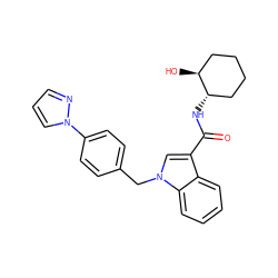 O=C(N[C@H]1CCCC[C@@H]1O)c1cn(Cc2ccc(-n3cccn3)cc2)c2ccccc12 ZINC000653787304