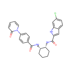 O=C(N[C@H]1CCCC[C@H]1NC(=O)c1cc2ccc(Cl)cc2[nH]1)c1ccc(-n2ccccc2=O)cc1 ZINC000028822868