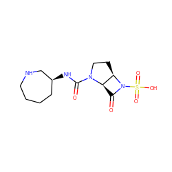 O=C(N[C@H]1CCCCNC1)N1CC[C@@H]2[C@H]1C(=O)N2S(=O)(=O)O ZINC000045357540