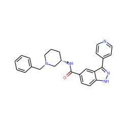 O=C(N[C@H]1CCCN(Cc2ccccc2)C1)c1ccc2[nH]nc(-c3ccncc3)c2c1 ZINC000147801613