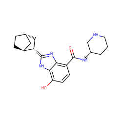 O=C(N[C@H]1CCCNC1)c1ccc(O)c2[nH]c([C@H]3C[C@H]4CC[C@H]3C4)nc12 ZINC000222427425