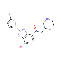 O=C(N[C@H]1CCCNC1)c1ccc(O)c2[nH]c(-c3ccc(Br)s3)nc12 ZINC000068206286