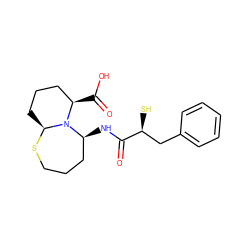 O=C(N[C@H]1CCCS[C@H]2CCC[C@@H](C(=O)O)N21)[C@@H](S)Cc1ccccc1 ZINC000028528526