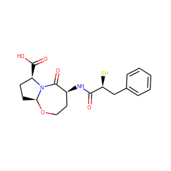 O=C(N[C@H]1CCO[C@H]2CC[C@@H](C(=O)O)N2C1=O)[C@@H](S)Cc1ccccc1 ZINC000013762000