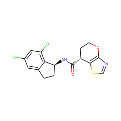 O=C(N[C@H]1CCc2cc(Cl)cc(Cl)c21)[C@@H]1CCOc2ncsc21 ZINC000220883123