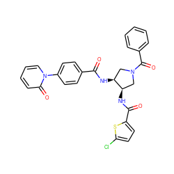 O=C(N[C@H]1CN(C(=O)c2ccccc2)C[C@H]1NC(=O)c1ccc(Cl)s1)c1ccc(-n2ccccc2=O)cc1 ZINC000028826225