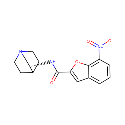 O=C(N[C@H]1CN2CCC1CC2)c1cc2cccc([N+](=O)[O-])c2o1 ZINC000167716268